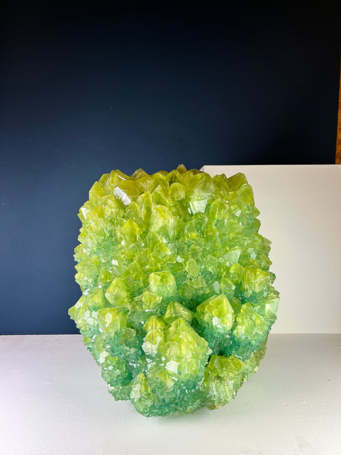 Crystal Vase Large - Grass green