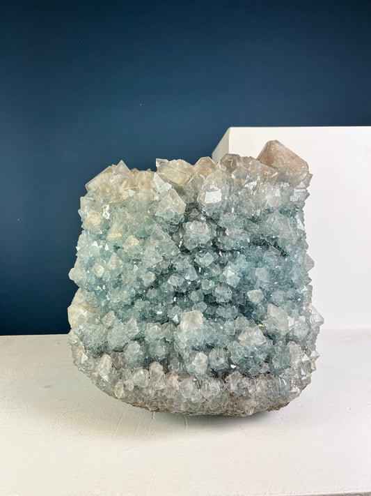 Crystal Vase Large - Steel blue