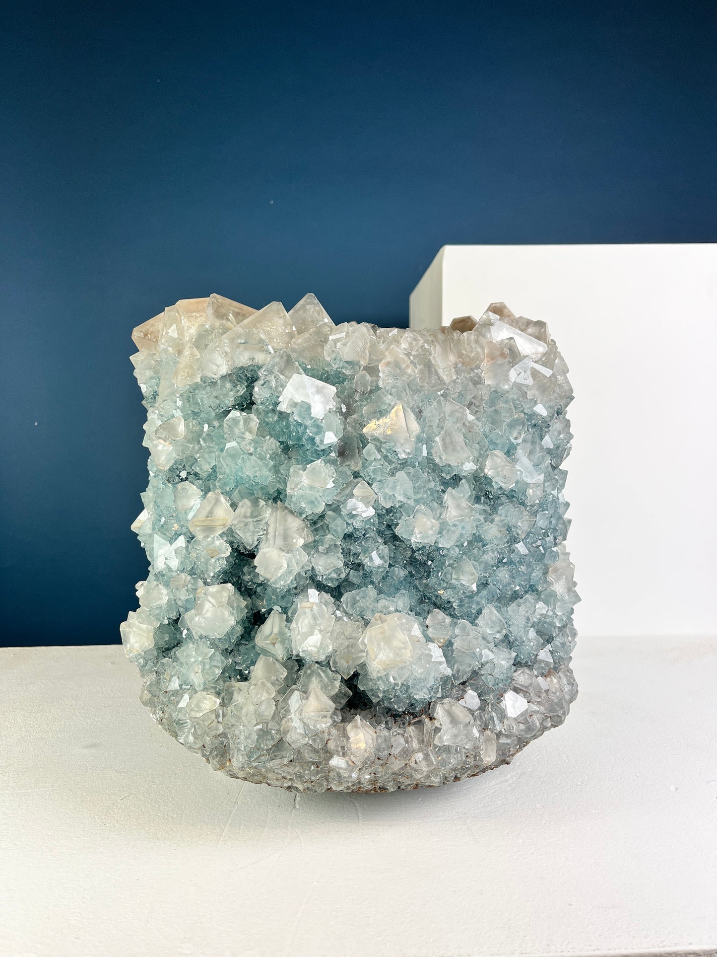 Crystal Vase Large - Steel blue