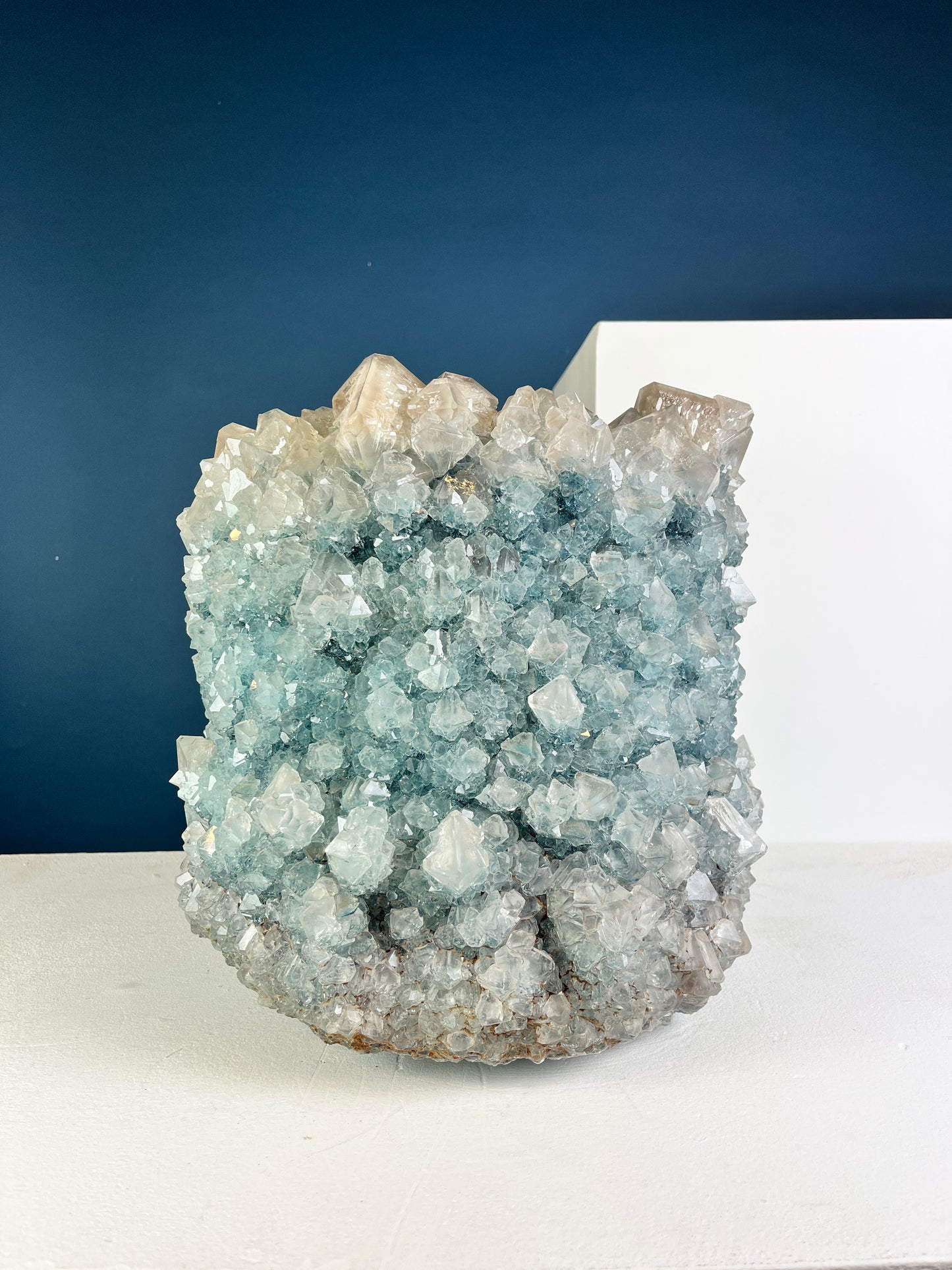 Crystal Vase Large - Steel blue