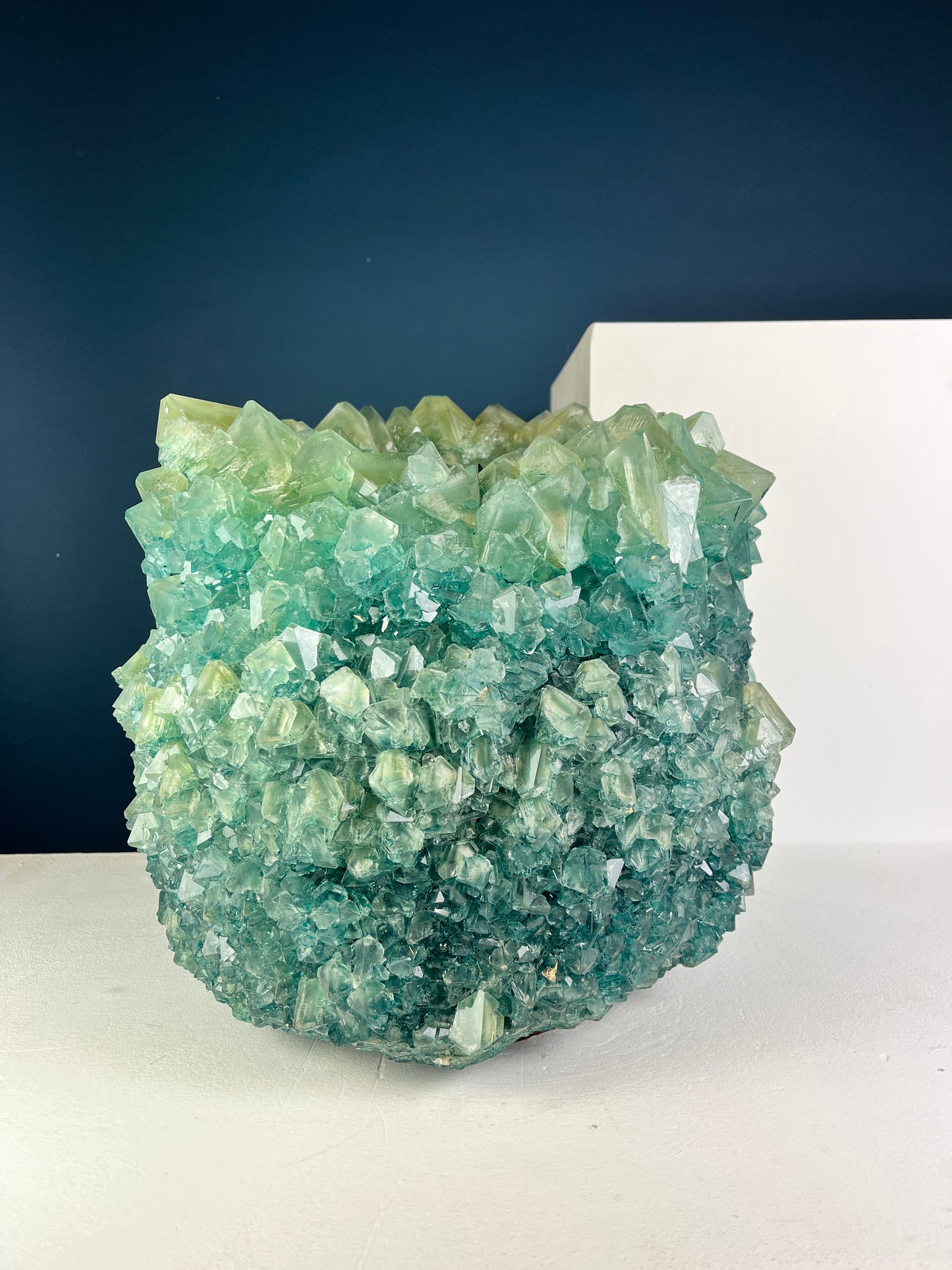 Crystal Vase Large - Teal