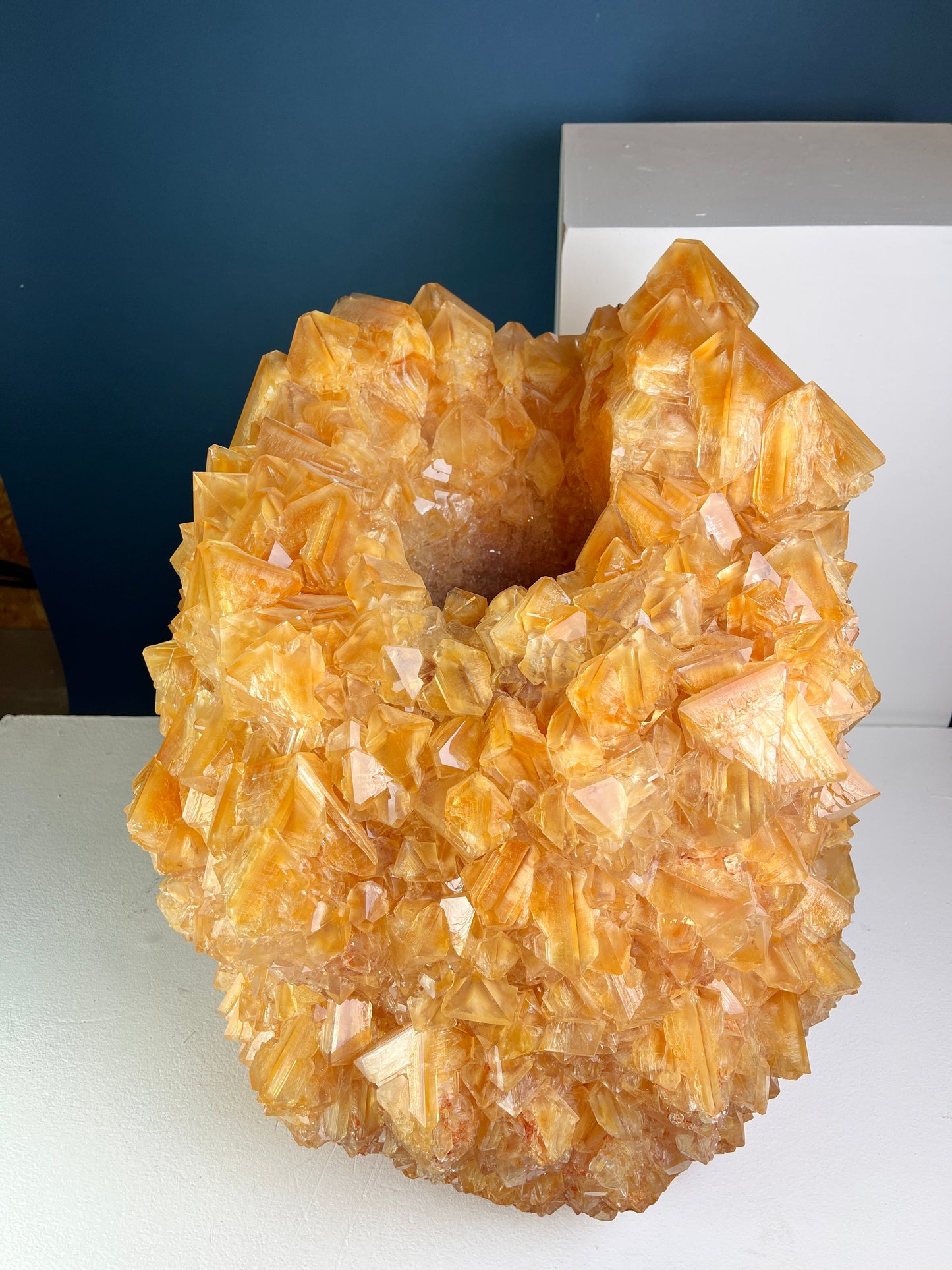 Crystal Vase Large - Orange