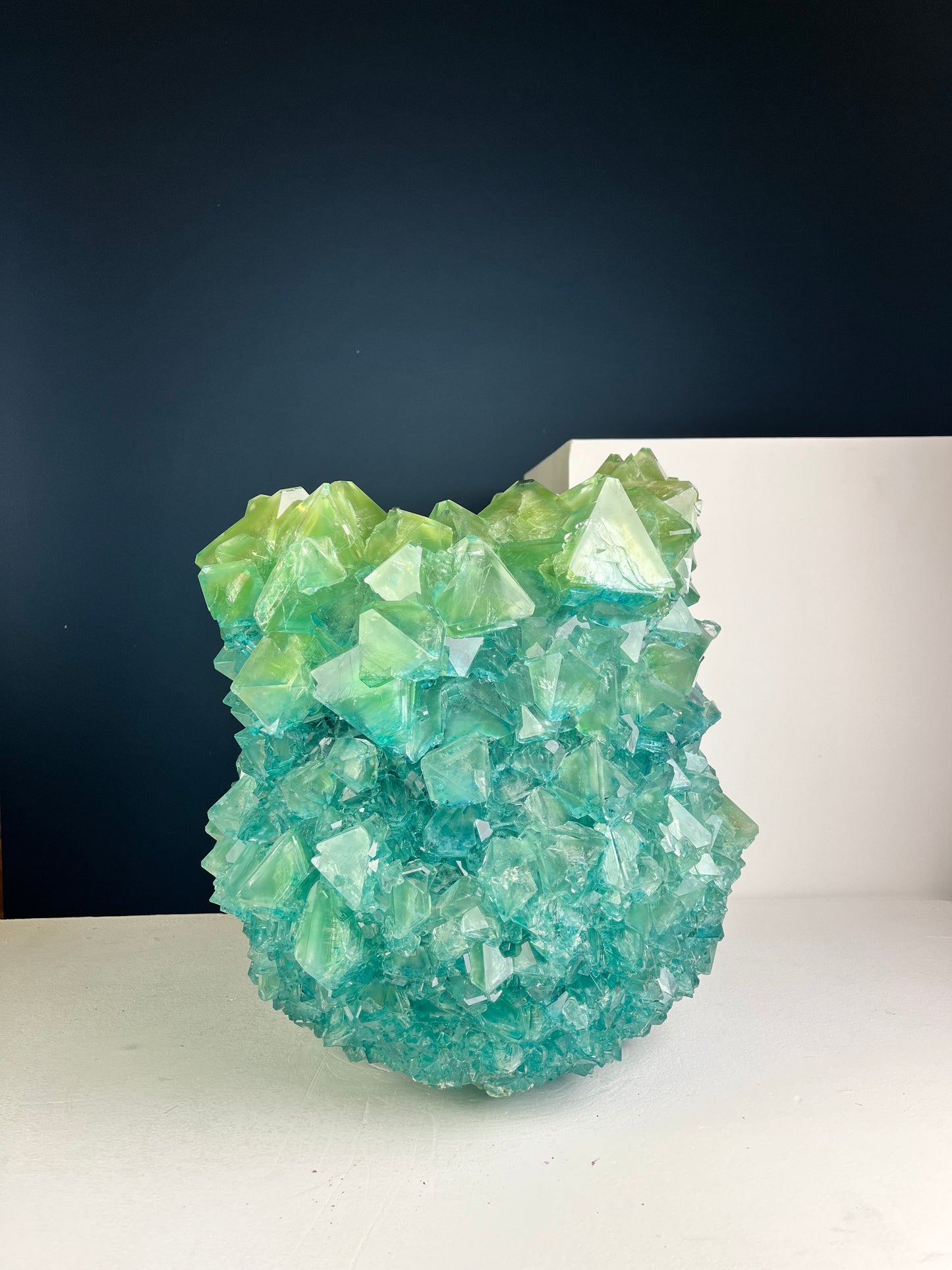 Crystal Vase Large - Seaweed