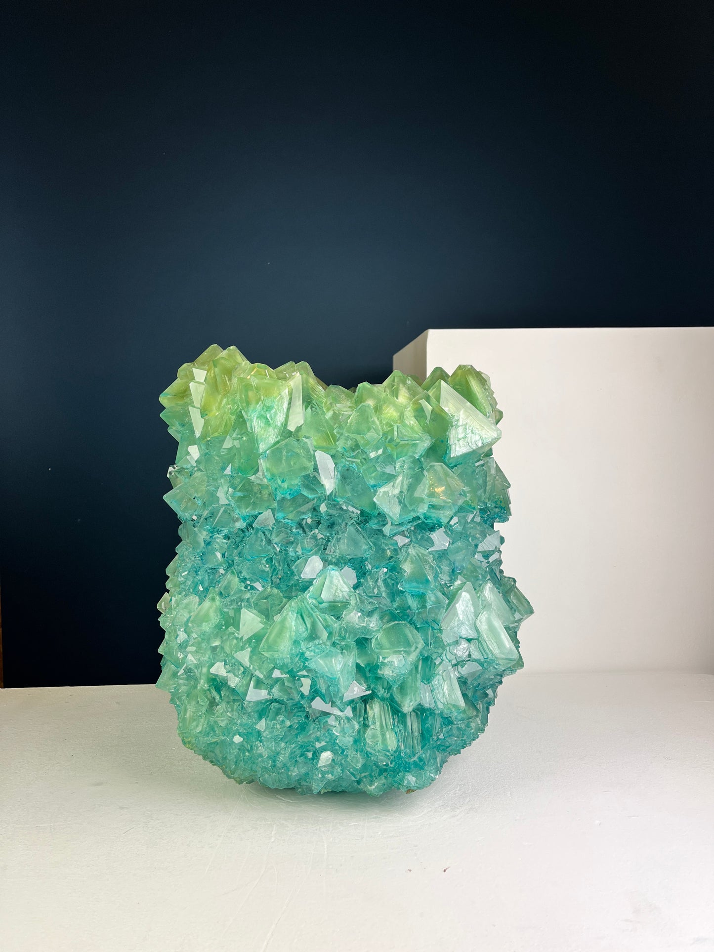 Crystal Vase Large - Seaweed