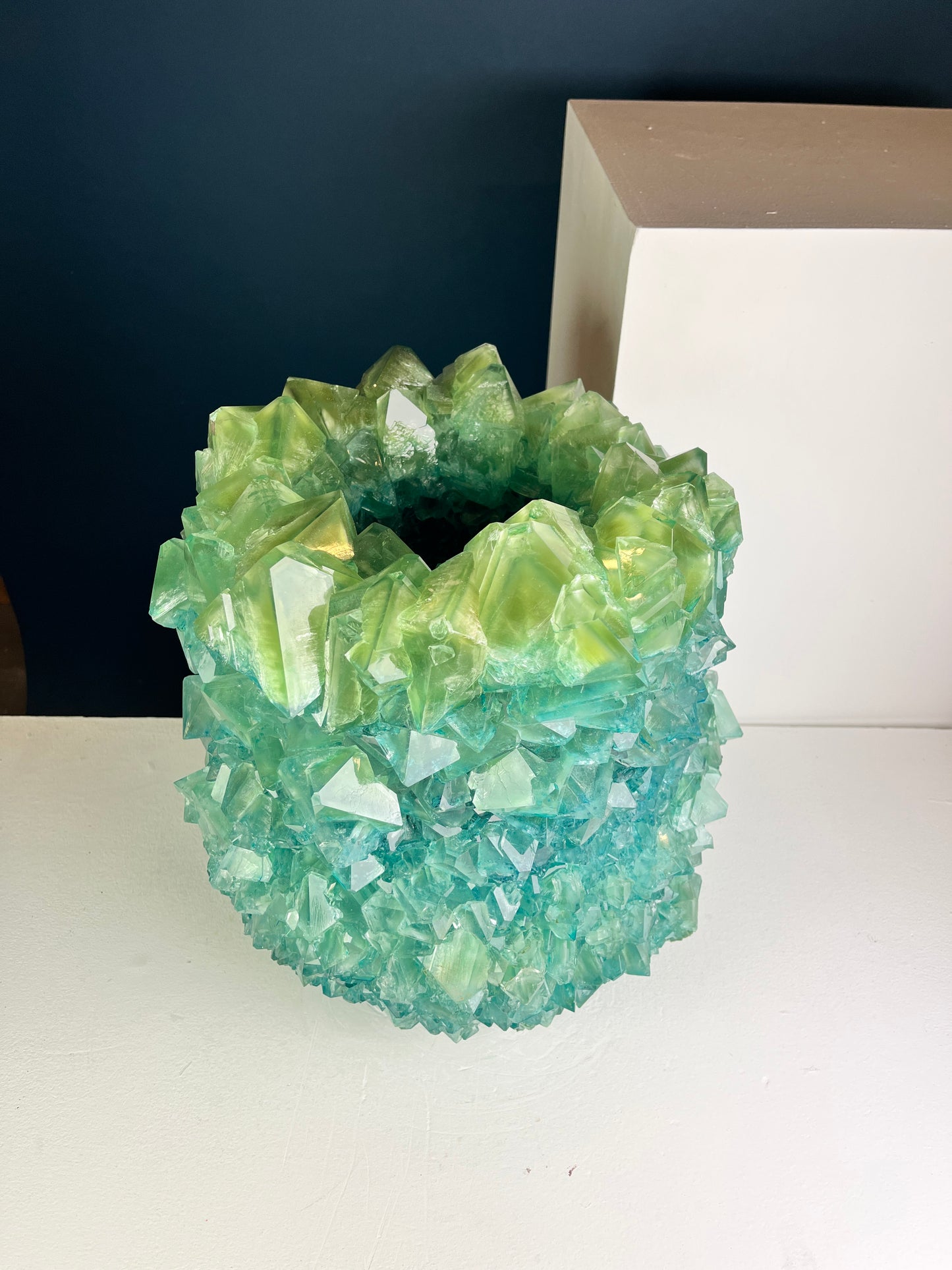 Crystal Vase Large - Seaweed
