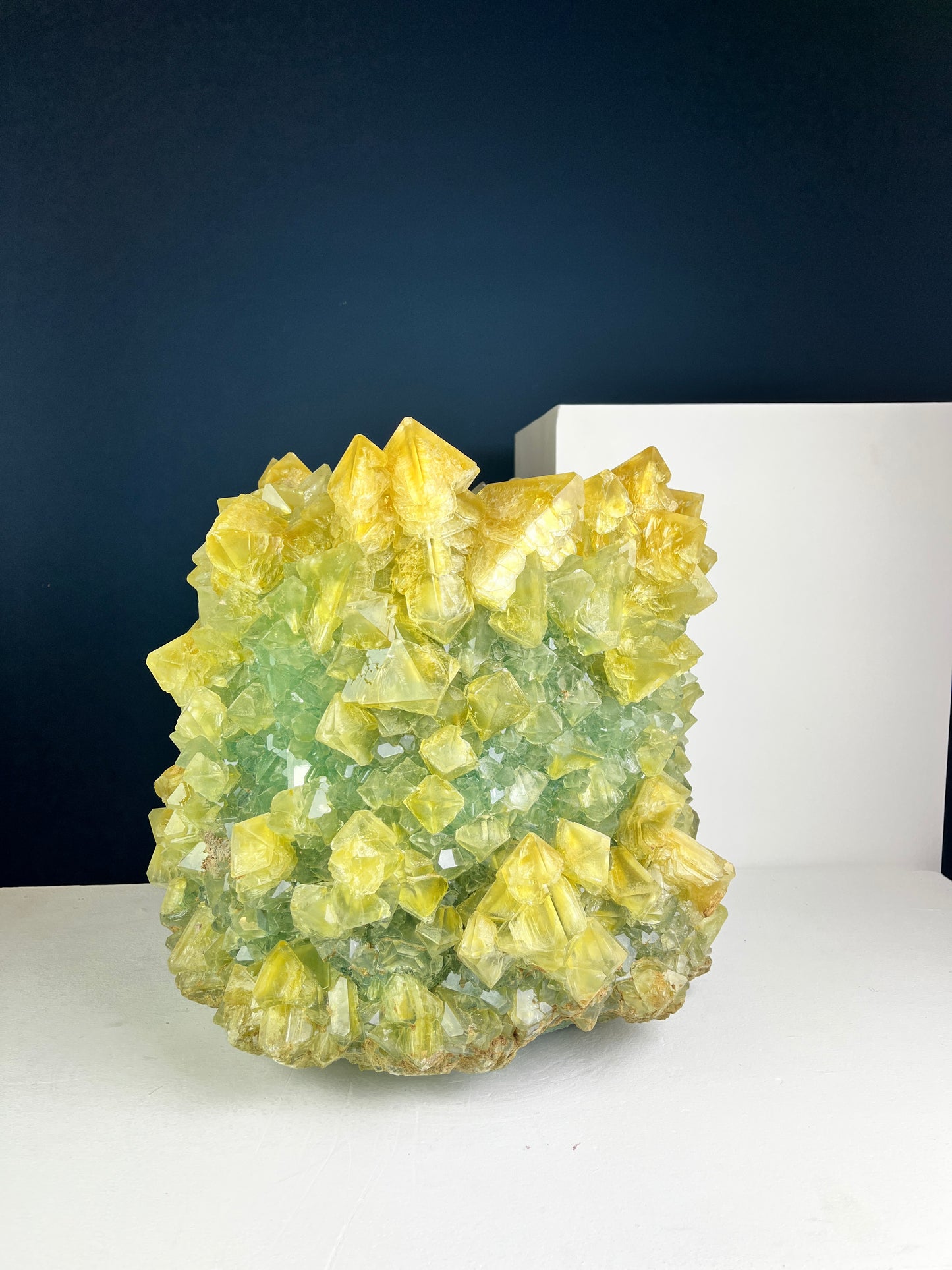 Crystal Vase Large - Acid green