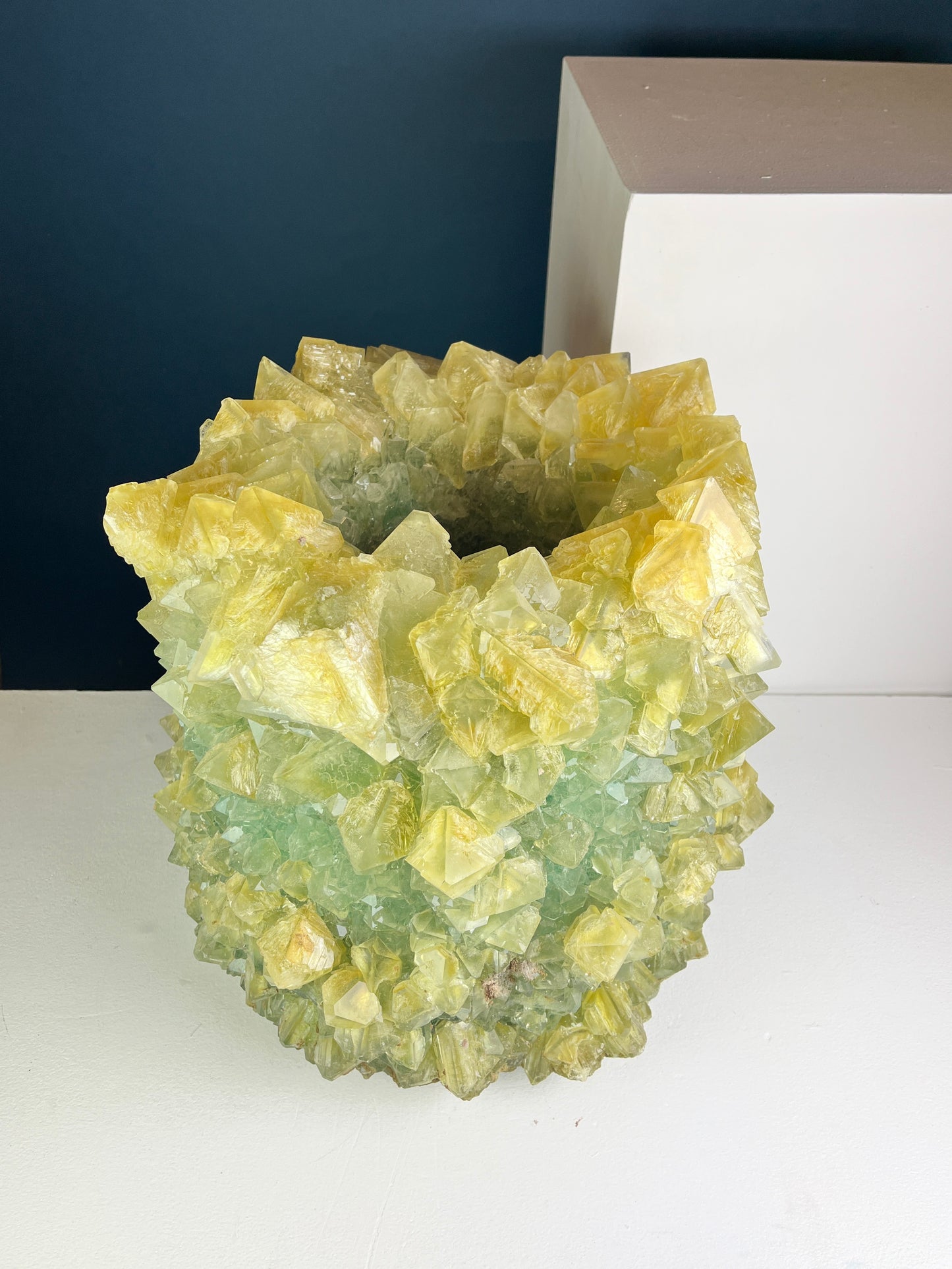 Crystal Vase Large - Acid green