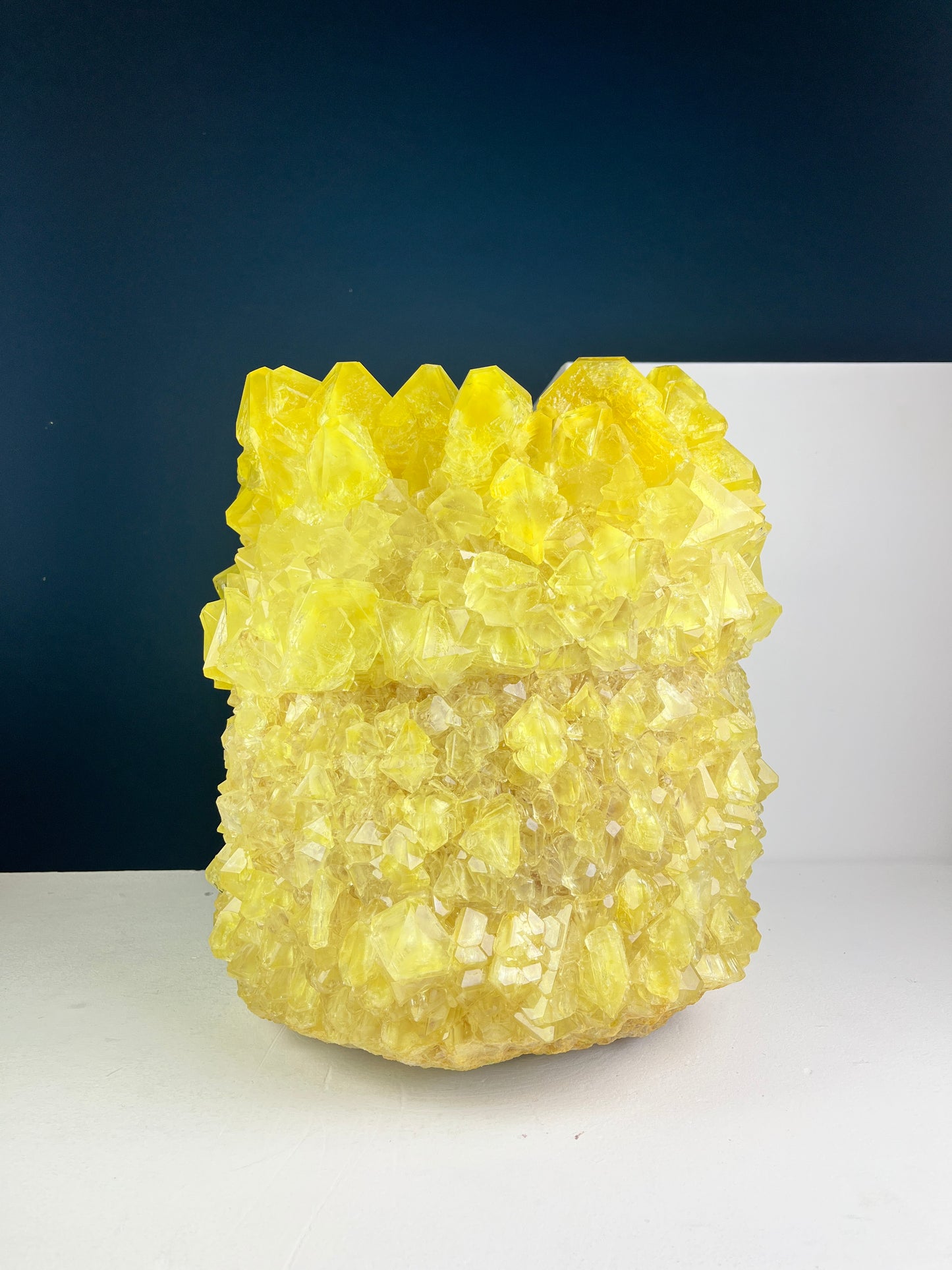 Crystal Vase Large - Canary
