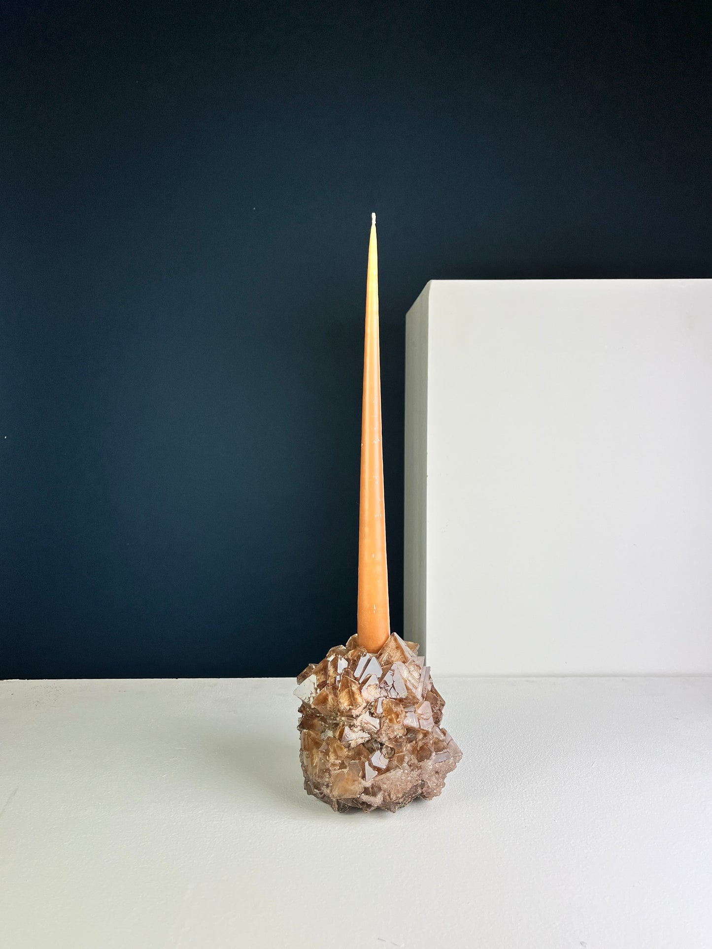Candlestick Holder - Brown moss
