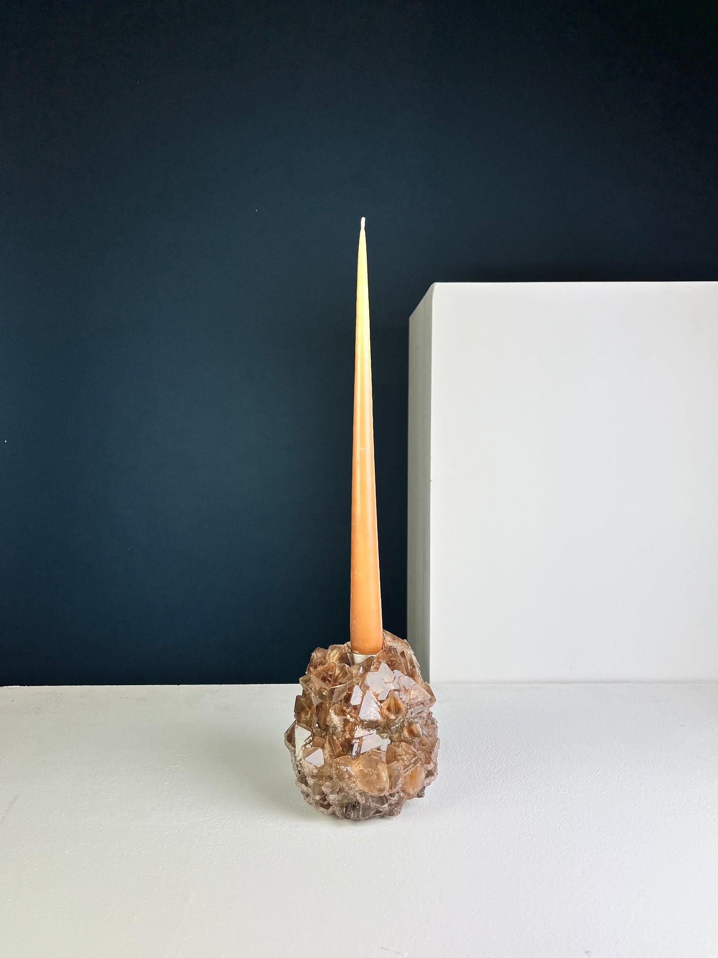 Candlestick Holder - Brown moss