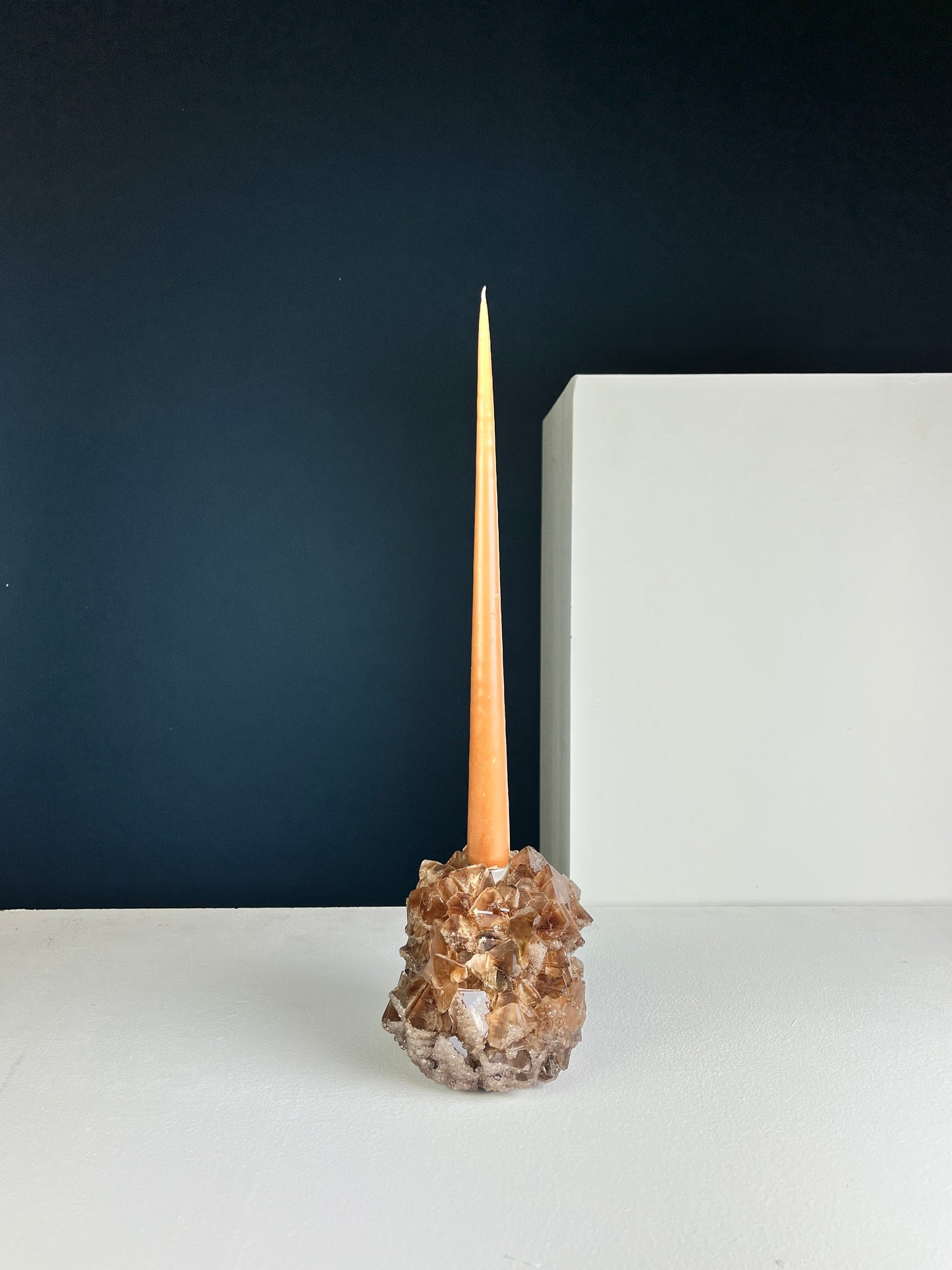 Candlestick Holder - Brown moss