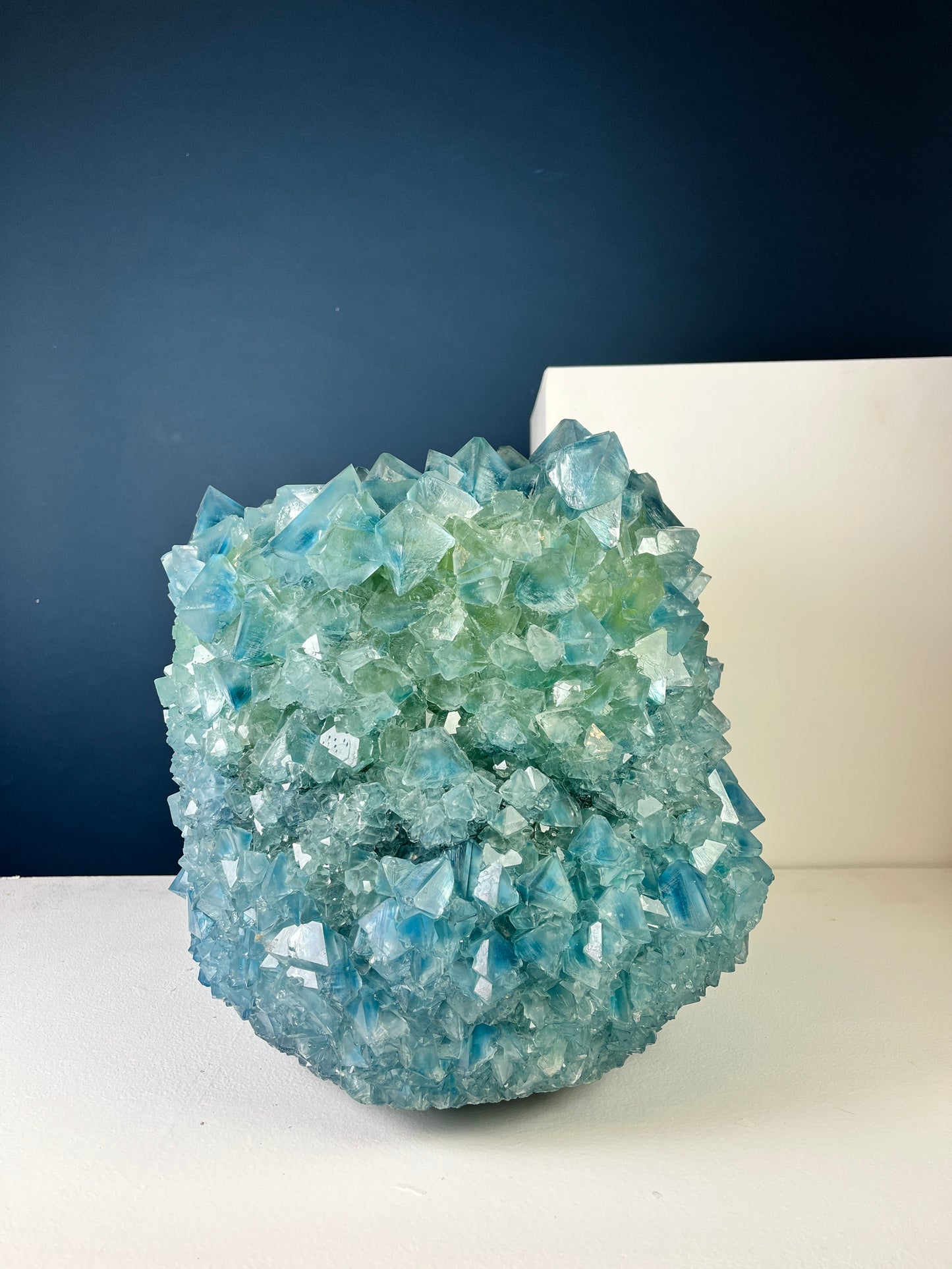 Crystal Vase Large - Blue coral
