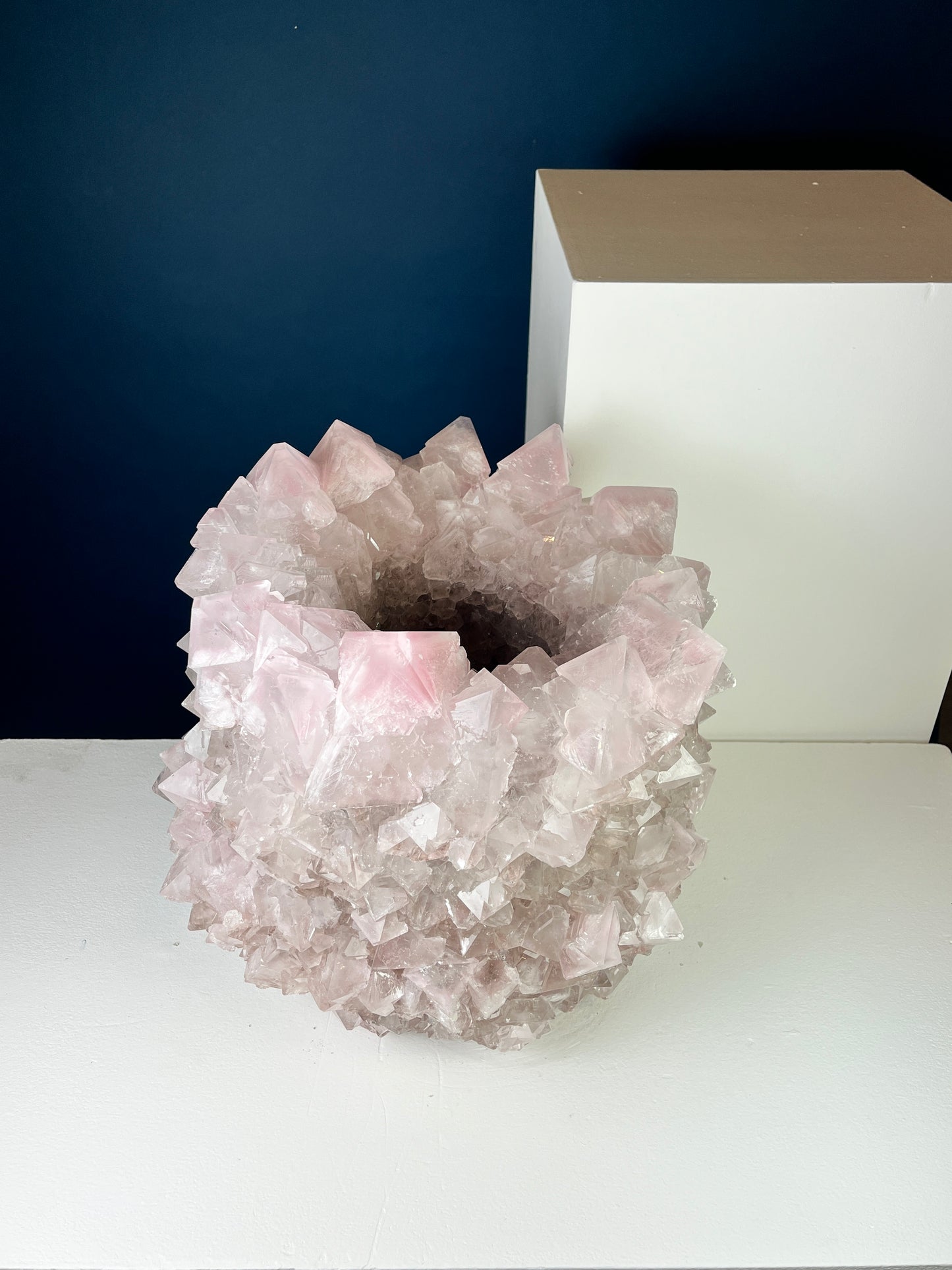 Crystal Vase Large -  Coral pink