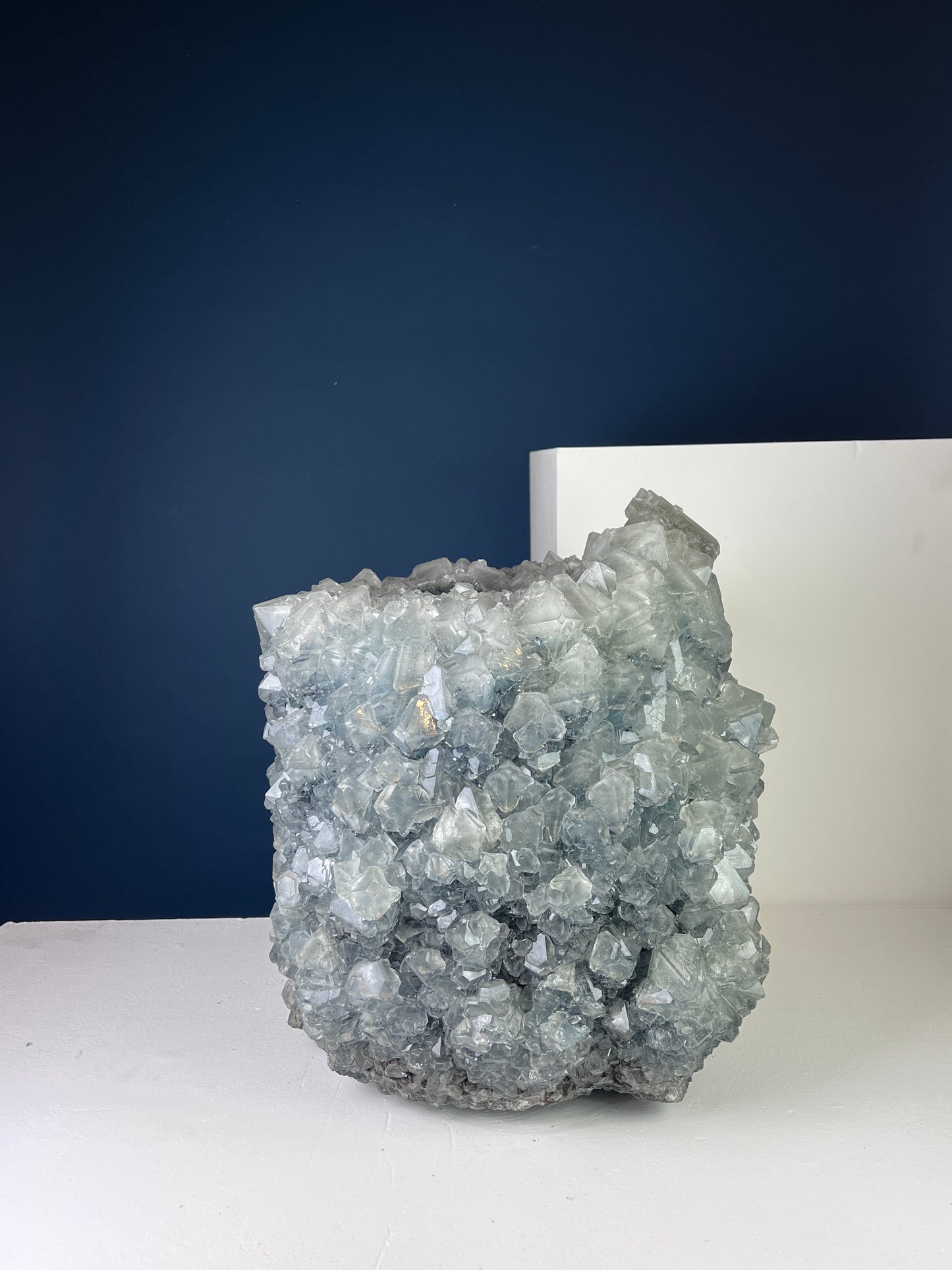 Crystal Vase Large -  Slate gray