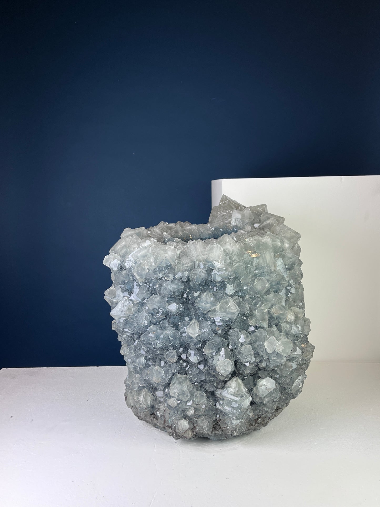 Crystal Vase Large -  Slate gray