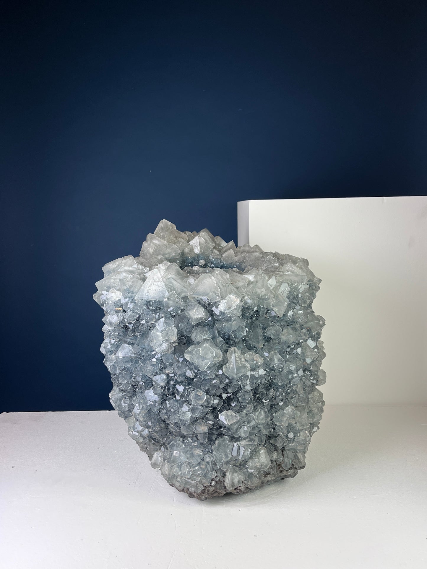 Crystal Vase Large -  Slate gray