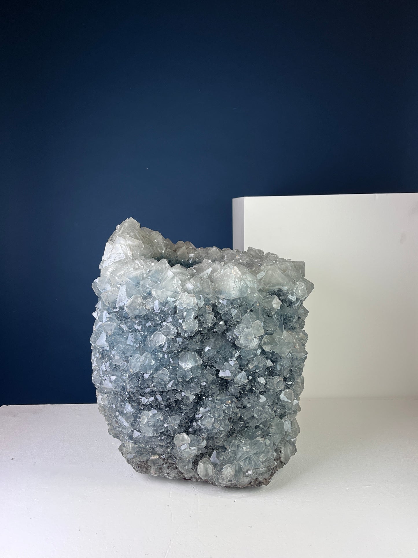 Crystal Vase Large -  Slate gray