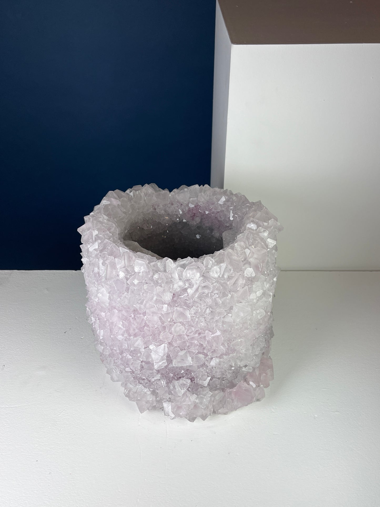 Crystal Vase Large -  Snow pink