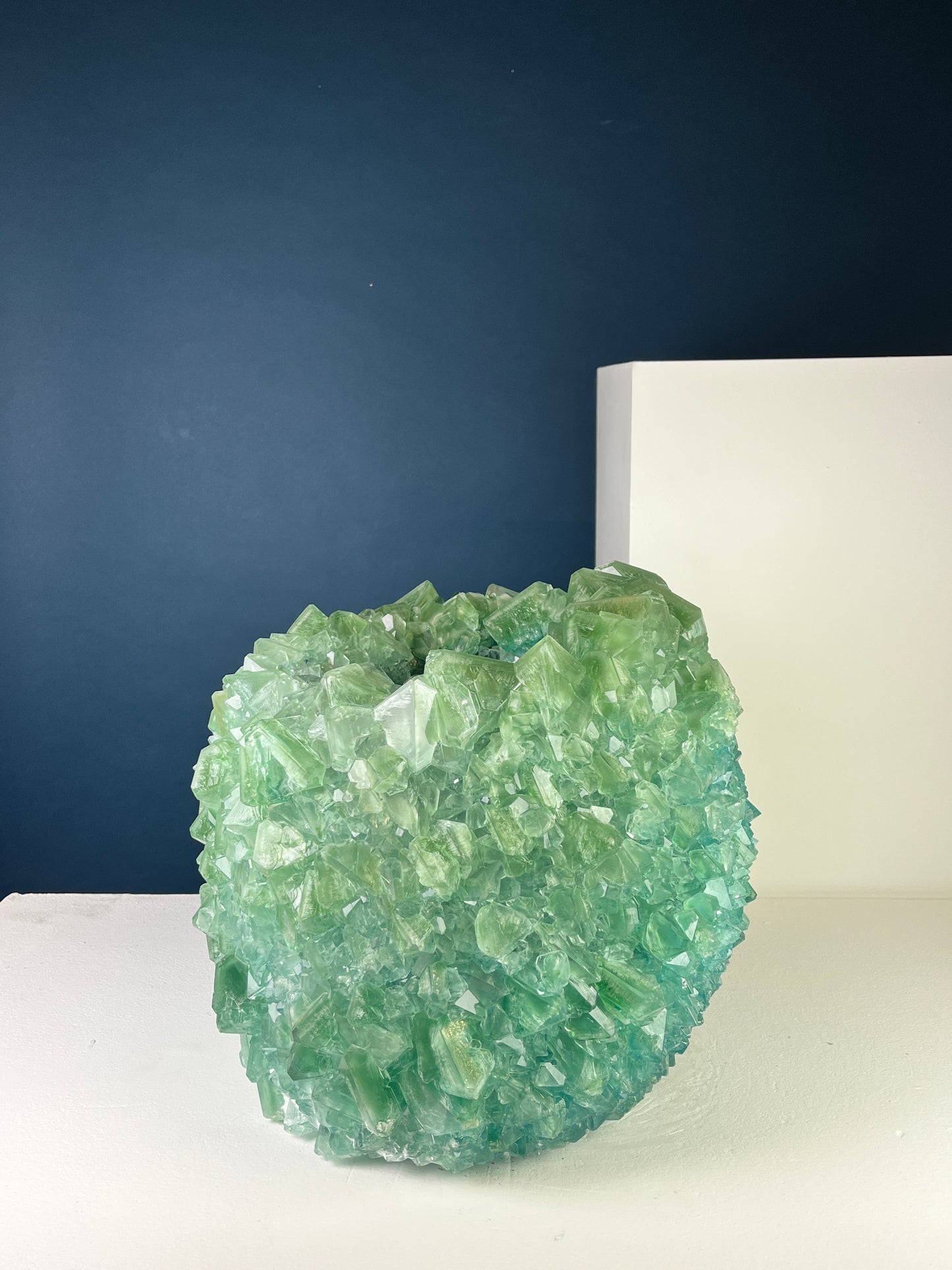 Crystal Vase Large -  Teal