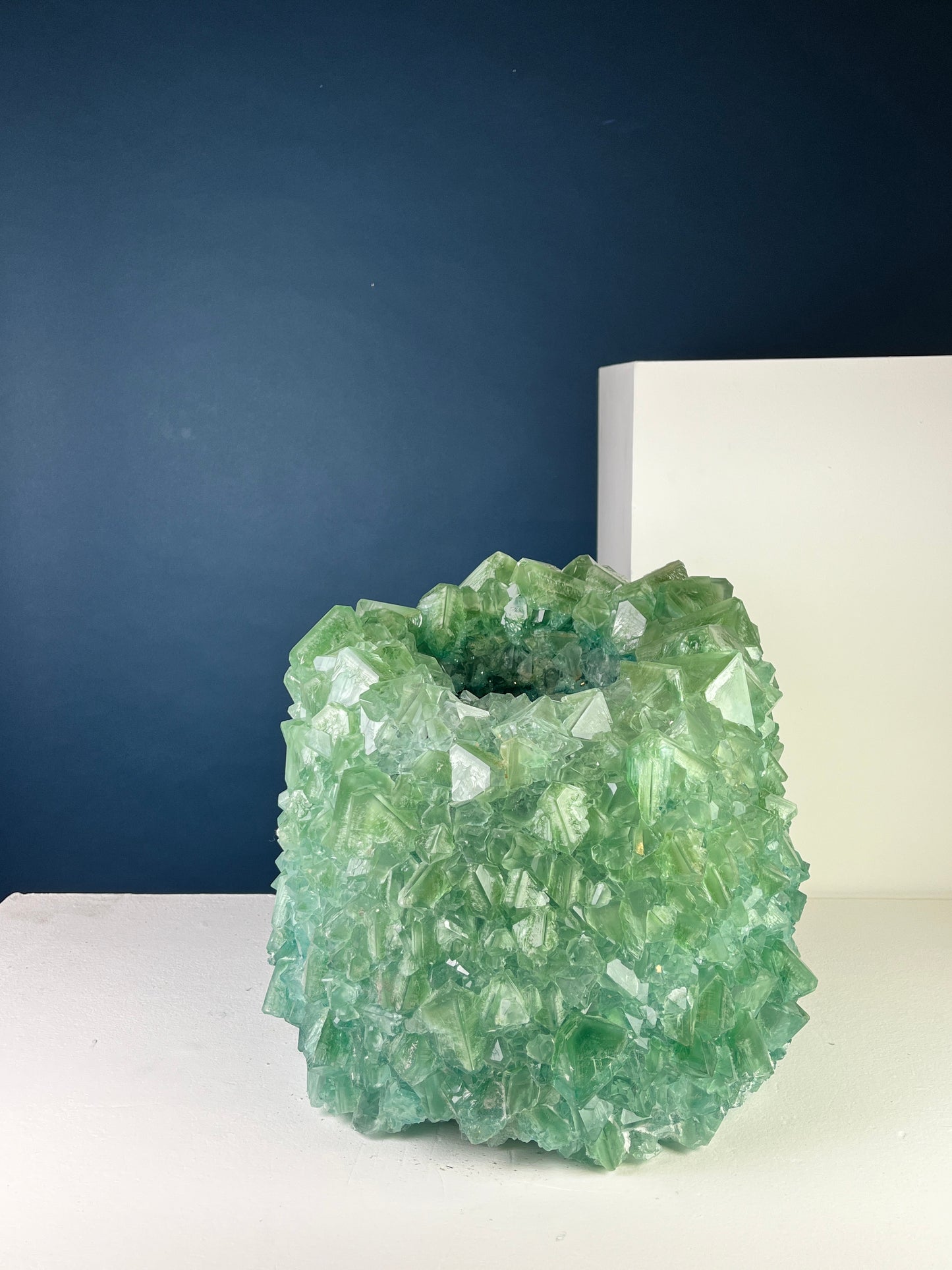 Crystal Vase Large -  Teal