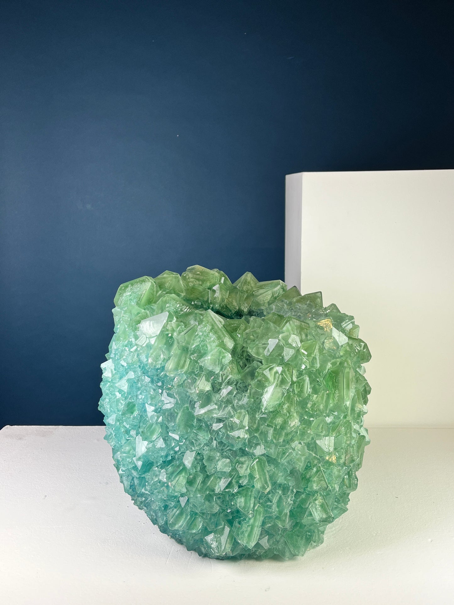 Crystal Vase Large -  Teal