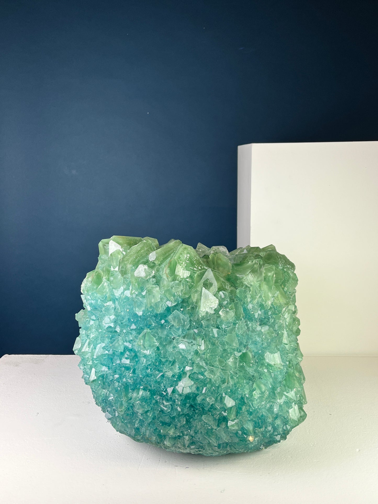 Crystal Vase Large -  Teal