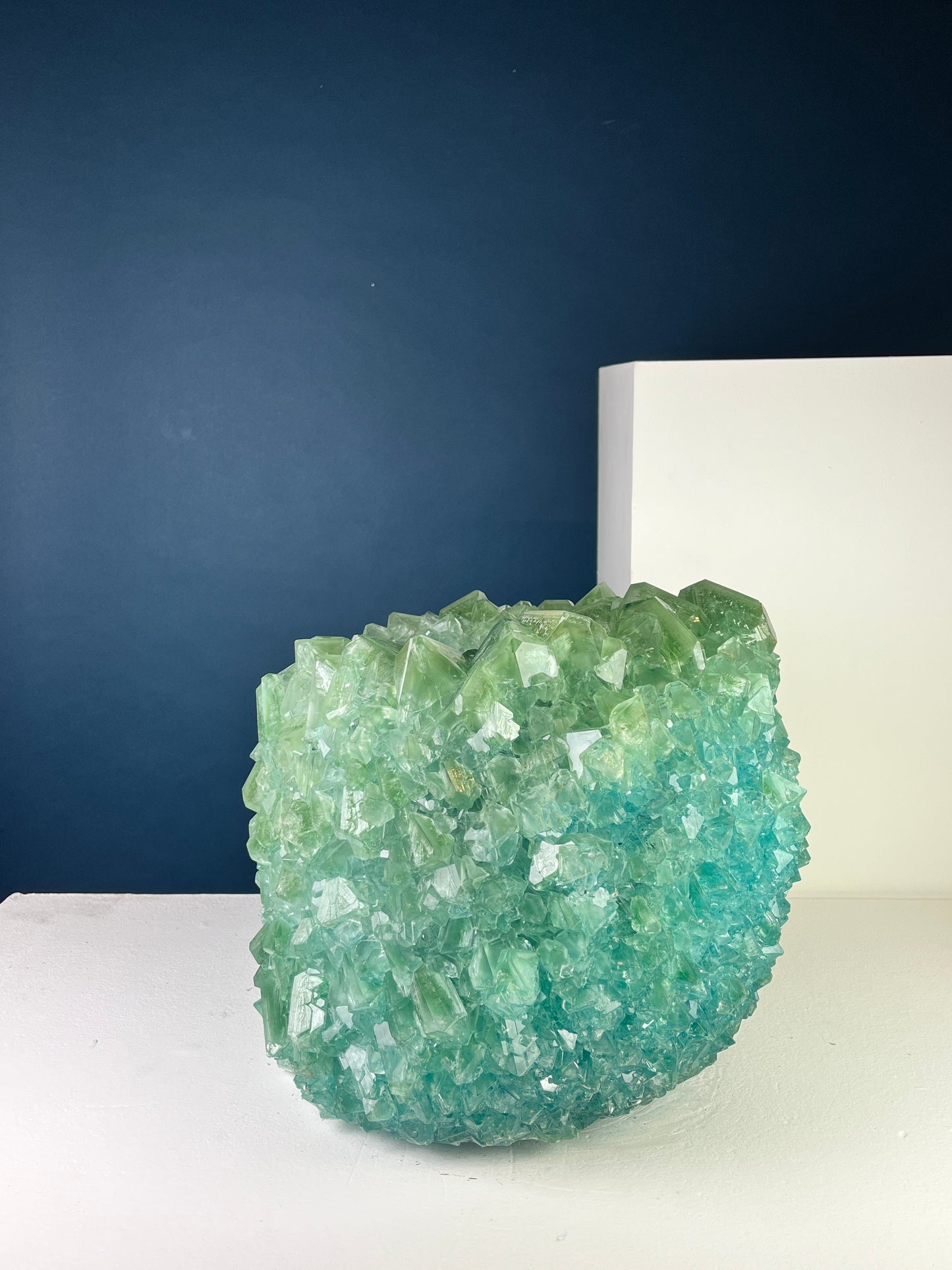 Crystal Vase Large -  Teal