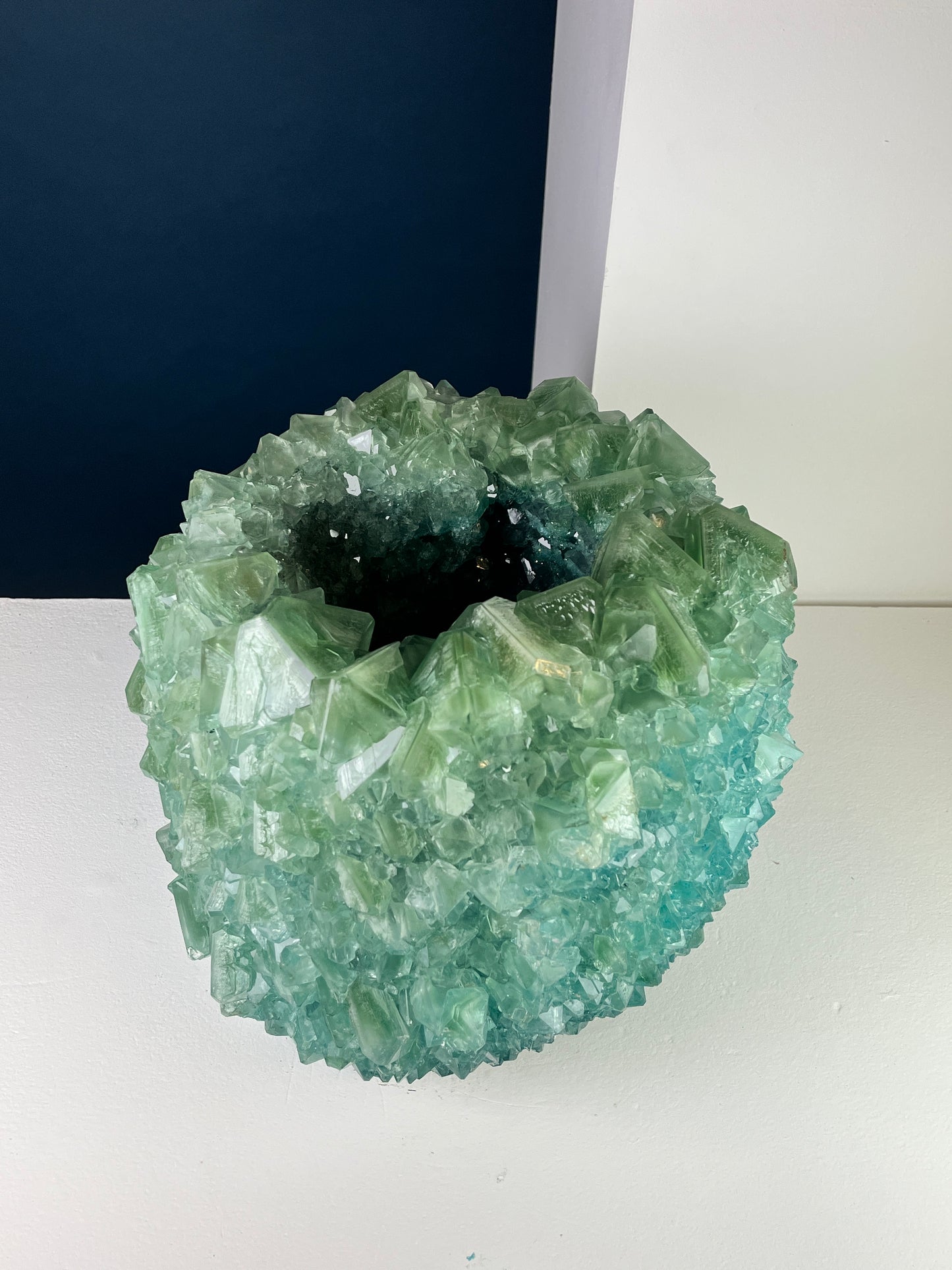 Crystal Vase Large -  Teal