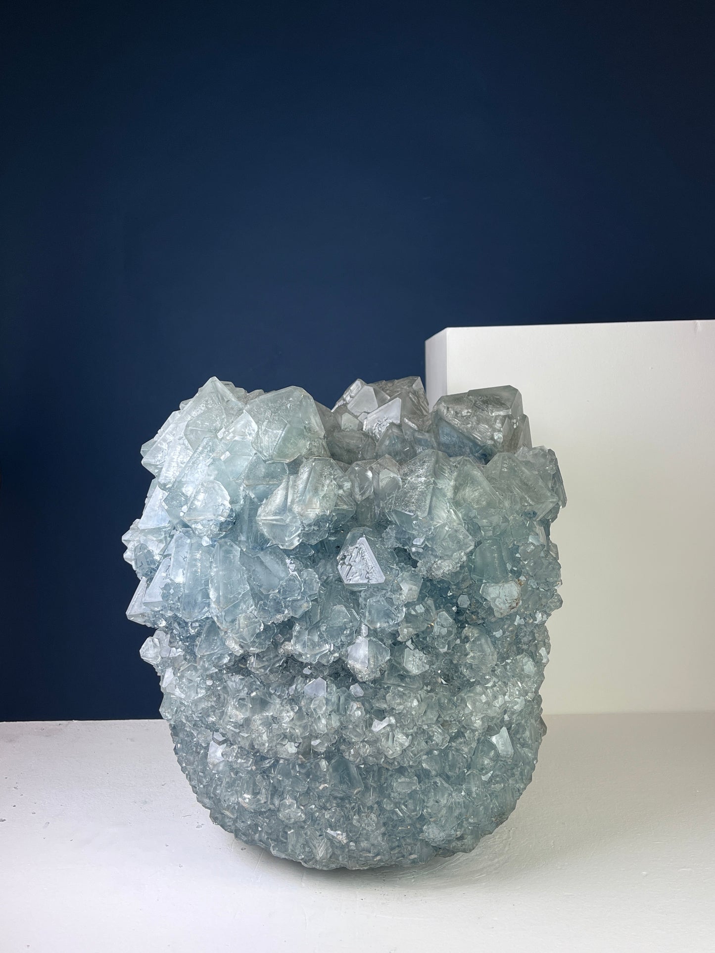 Crystal Vase Large -  Slate gray