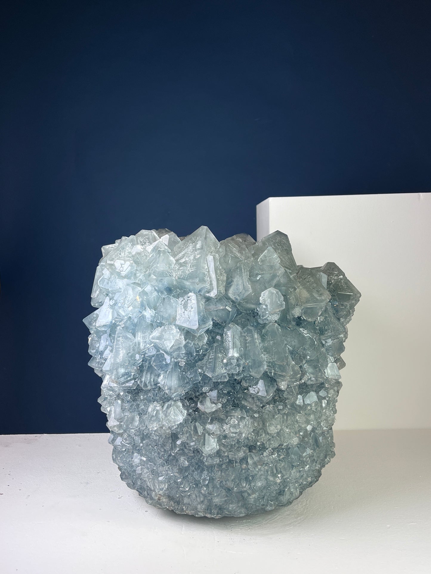 Crystal Vase Large -  Slate gray