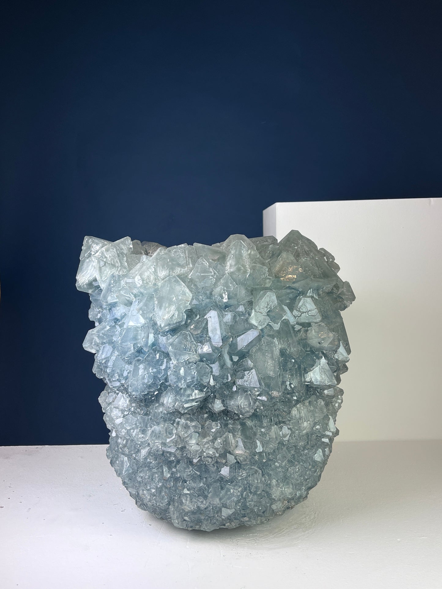 Crystal Vase Large -  Slate gray