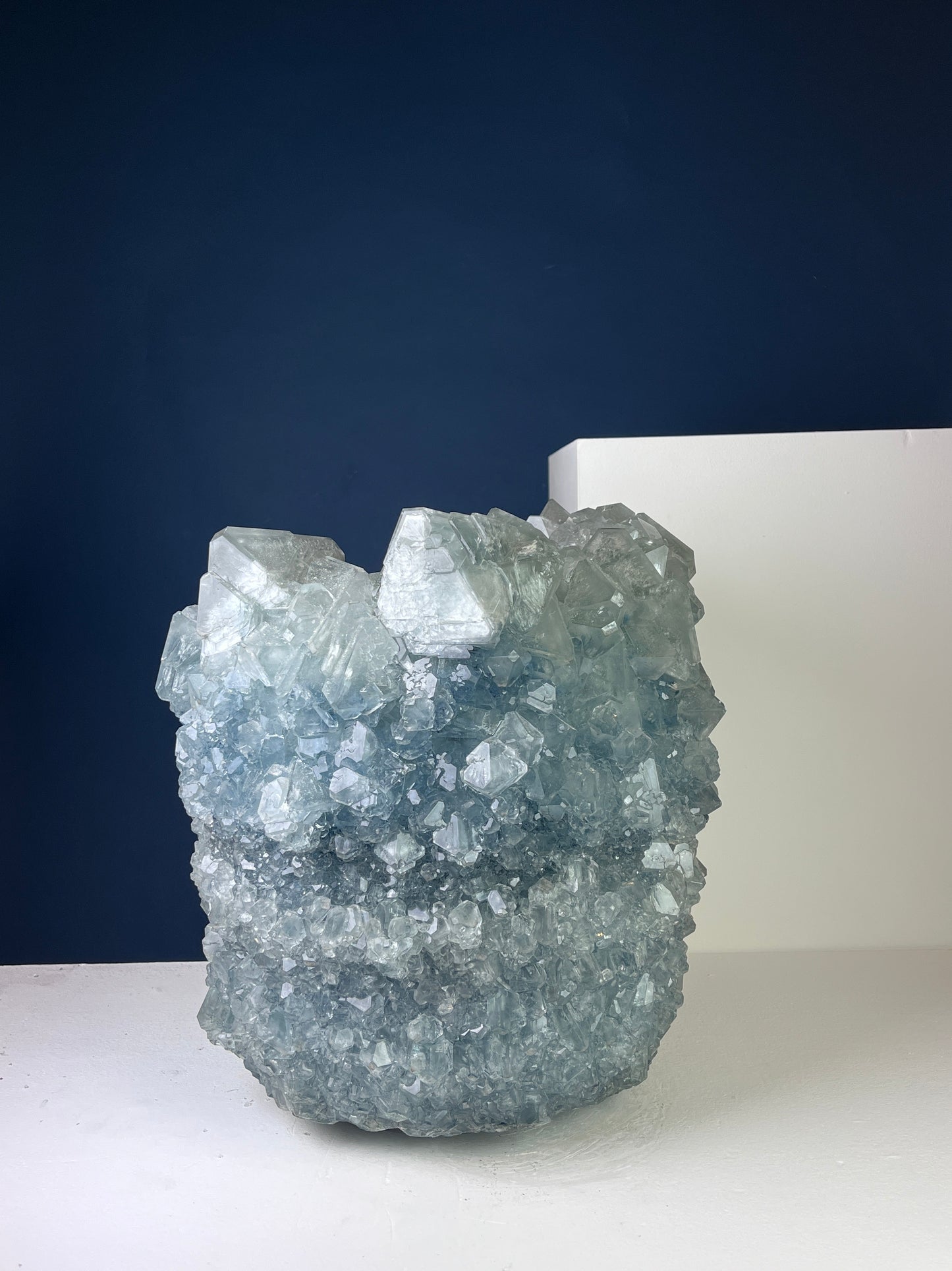 Crystal Vase Large -  Slate gray