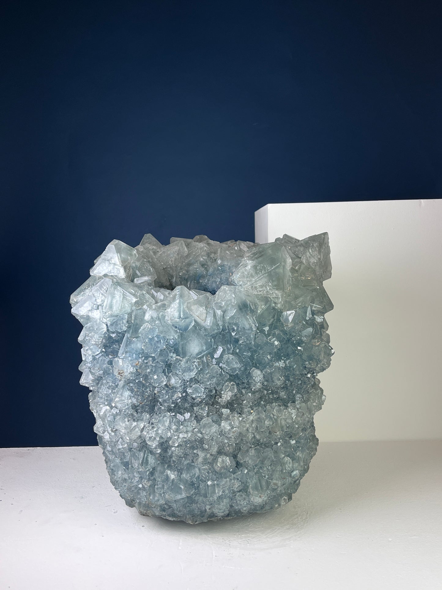 Crystal Vase Large -  Slate gray