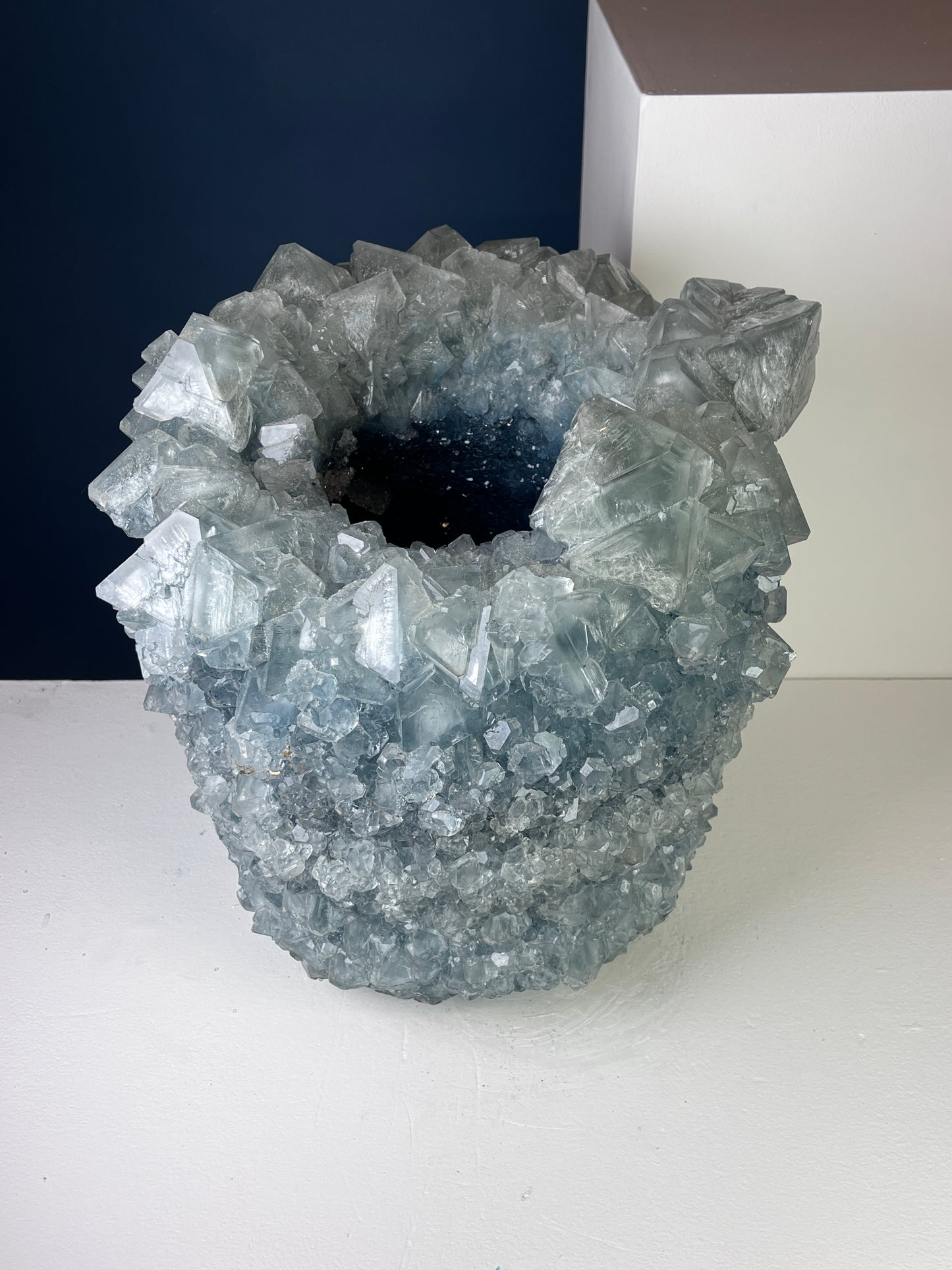 Crystal Vase Large -  Slate gray