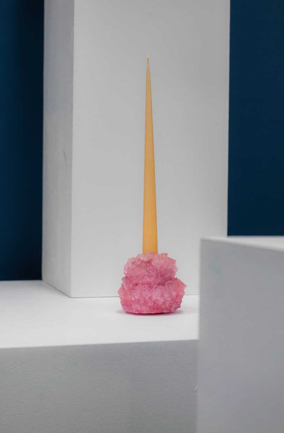 Candlestick Holder - Rose Quartz